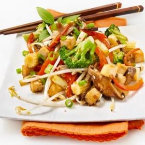 Sauté asiatique de légumes au tofu
